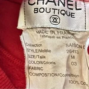 CHANEL Sweaters Vtg Chanel Boutique Sweatshirt Lipstick Cc